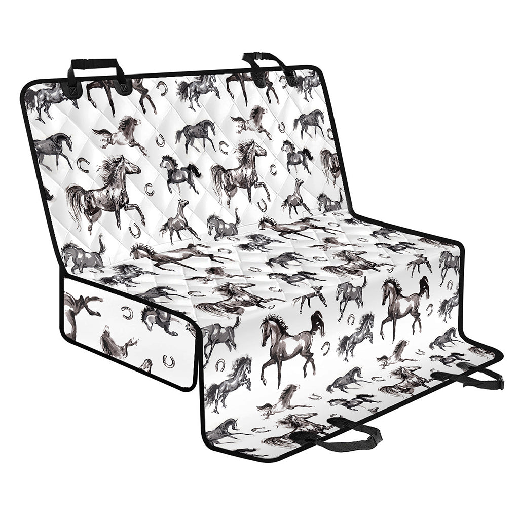 Watercolor Horse Pattern Print Pet Car Back Seat Cover