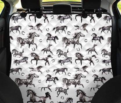 Watercolor Horse Pattern Print Pet Car Back Seat Cover