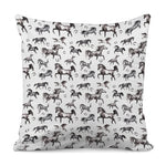 Watercolor Horse Pattern Print Pillow Cover