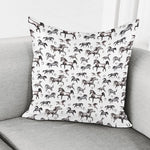 Watercolor Horse Pattern Print Pillow Cover