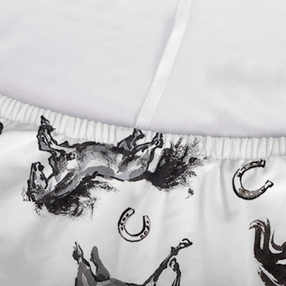 Watercolor Horse Pattern Print Sofa Cover