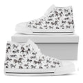 Watercolor Horse Pattern Print White High Top Sneakers