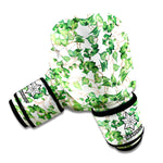 Watercolor Ivy Leaf Pattern Print Boxing Gloves