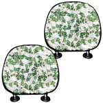 Watercolor Ivy Leaf Pattern Print Car Headrest Covers