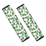 Watercolor Ivy Leaf Pattern Print Car Seat Belt Covers