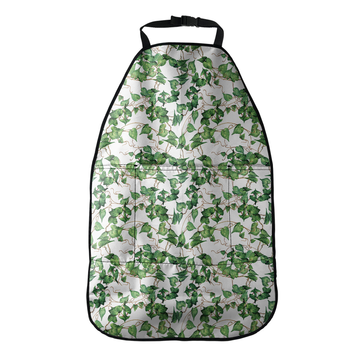 Watercolor Ivy Leaf Pattern Print Car Seat Organizers