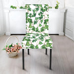 Watercolor Ivy Leaf Pattern Print Dining Chair Slipcover