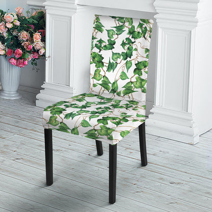 Watercolor Ivy Leaf Pattern Print Dining Chair Slipcover