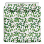 Watercolor Ivy Leaf Pattern Print Duvet Cover Bedding Set