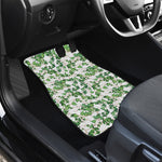 Watercolor Ivy Leaf Pattern Print Front and Back Car Floor Mats