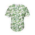 Watercolor Ivy Leaf Pattern Print Men's Baseball Jersey