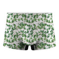 Watercolor Ivy Leaf Pattern Print Men's Boxer Briefs