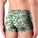 Watercolor Ivy Leaf Pattern Print Men's Boxer Briefs