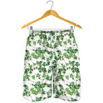 Watercolor Ivy Leaf Pattern Print Men's Shorts