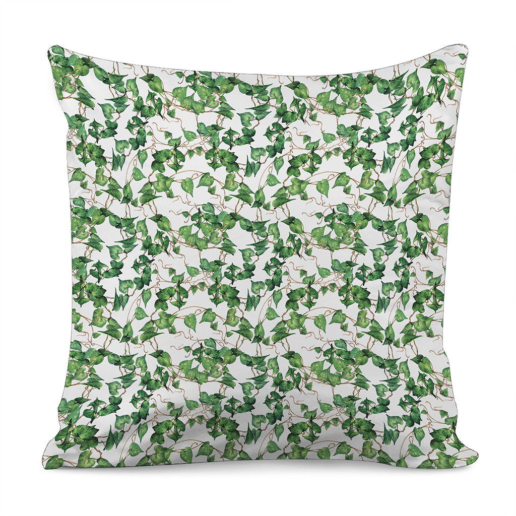 Watercolor Ivy Leaf Pattern Print Pillow Cover