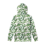 Watercolor Ivy Leaf Pattern Print Pullover Hoodie