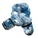 Watercolor Jellyfish Pattern Print Boxing Gloves