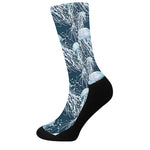 Watercolor Jellyfish Pattern Print Crew Socks