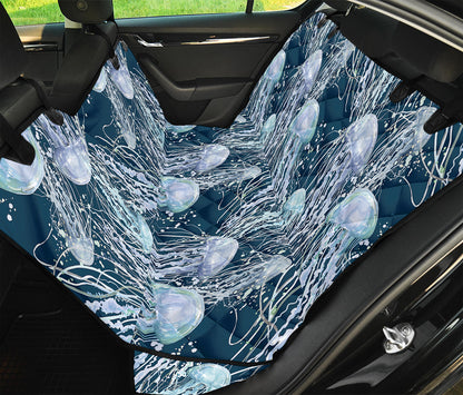 Watercolor Jellyfish Pattern Print Pet Car Back Seat Cover