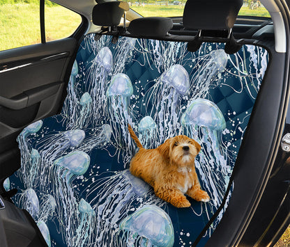 Watercolor Jellyfish Pattern Print Pet Car Back Seat Cover