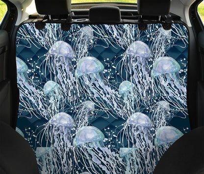 Watercolor Jellyfish Pattern Print Pet Car Back Seat Cover