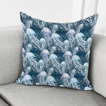 Watercolor Jellyfish Pattern Print Pillow Cover