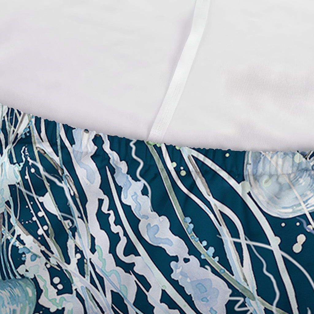 Watercolor Jellyfish Pattern Print Sofa Cover