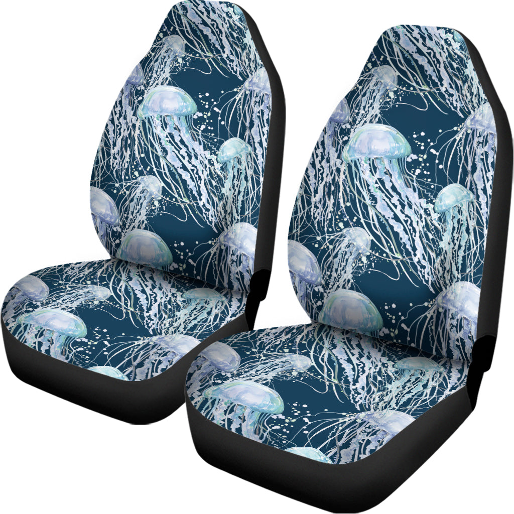 Watercolor Jellyfish Pattern Print Universal Fit Car Seat Covers