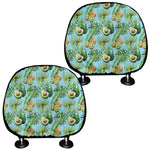 Watercolor Kiwi And Avocado Print Car Headrest Covers