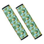 Watercolor Kiwi And Avocado Print Car Seat Belt Covers