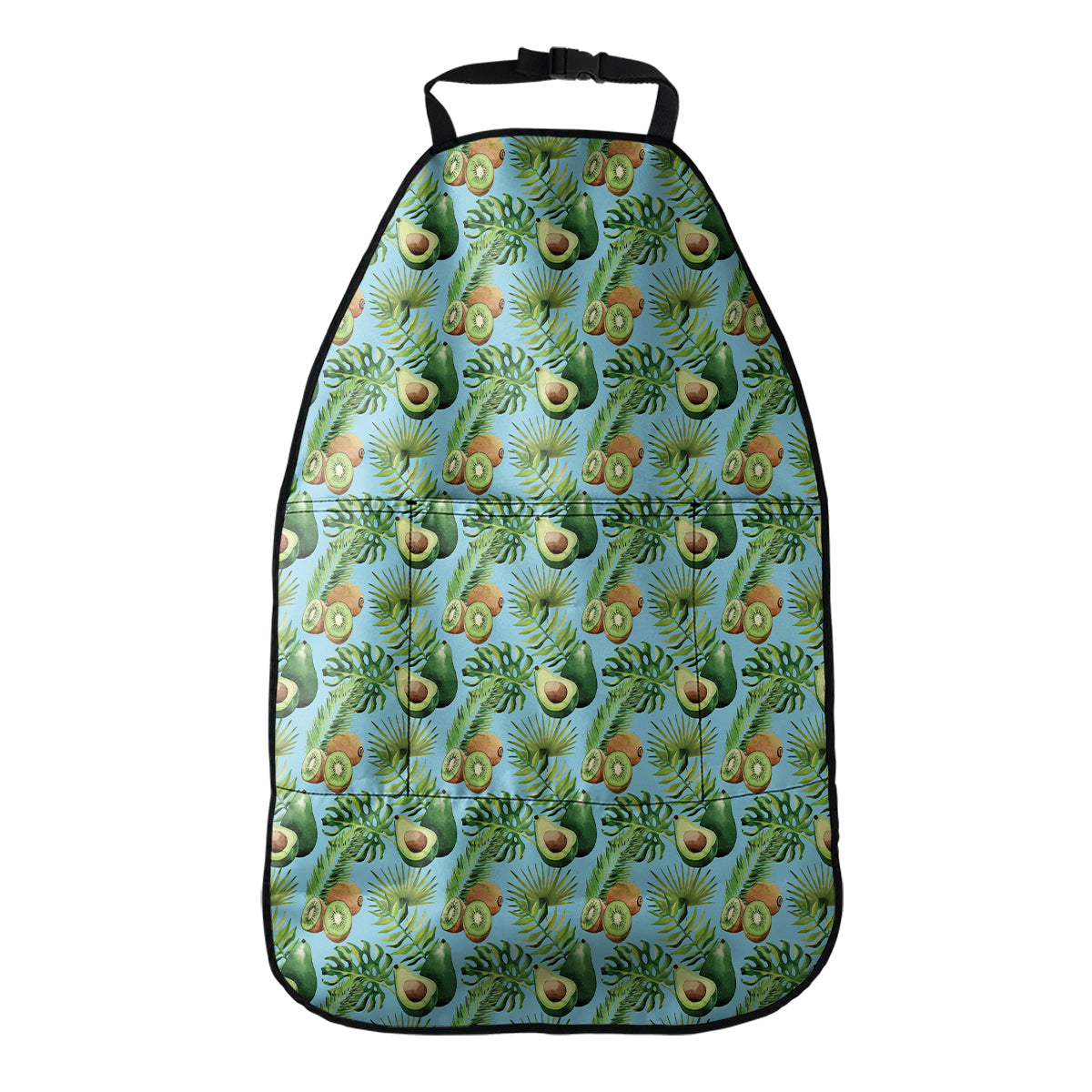Watercolor Kiwi And Avocado Print Car Seat Organizers