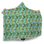Watercolor Kiwi And Avocado Print Hooded Blanket