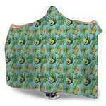 Watercolor Kiwi And Avocado Print Hooded Blanket