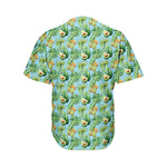 Watercolor Kiwi And Avocado Print Men's Baseball Jersey