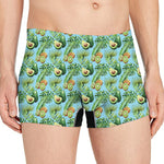 Watercolor Kiwi And Avocado Print Men's Boxer Briefs