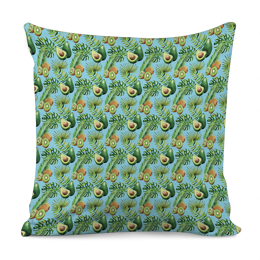 Watercolor Kiwi And Avocado Print Pillow Cover