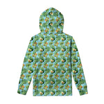 Watercolor Kiwi And Avocado Print Pullover Hoodie