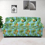 Watercolor Kiwi And Avocado Print Sofa Cover