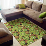 Watercolor Kiwi Pattern Print Area Rug