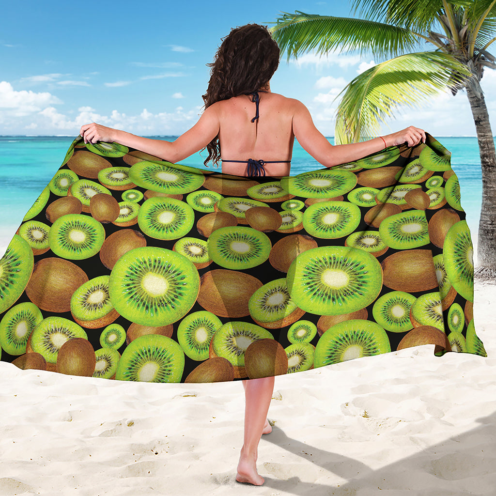 Watercolor Kiwi Pattern Print Beach Sarong Wrap