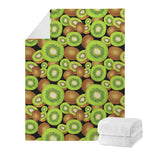 Watercolor Kiwi Pattern Print Blanket