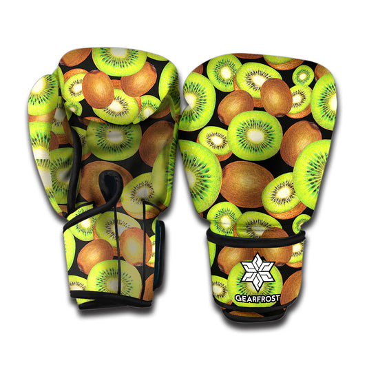 Watercolor Kiwi Pattern Print Boxing Gloves
