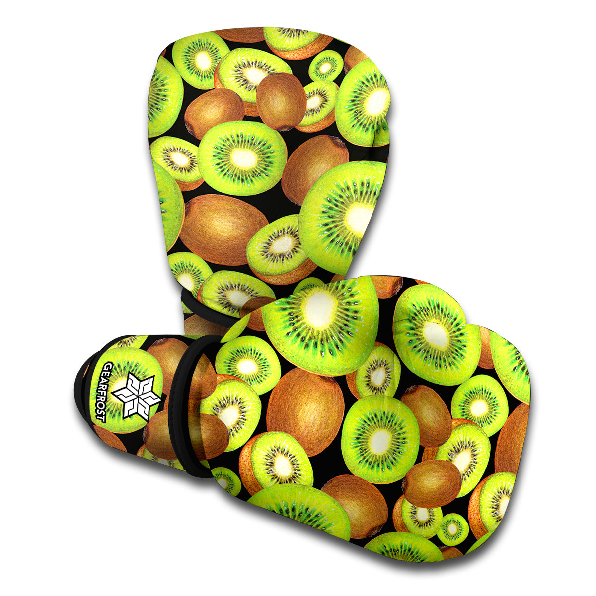 Watercolor Kiwi Pattern Print Boxing Gloves