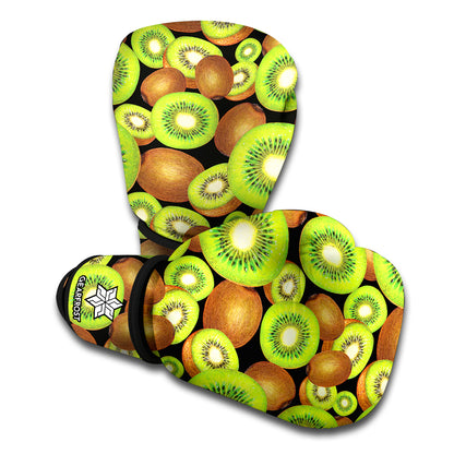 Watercolor Kiwi Pattern Print Boxing Gloves