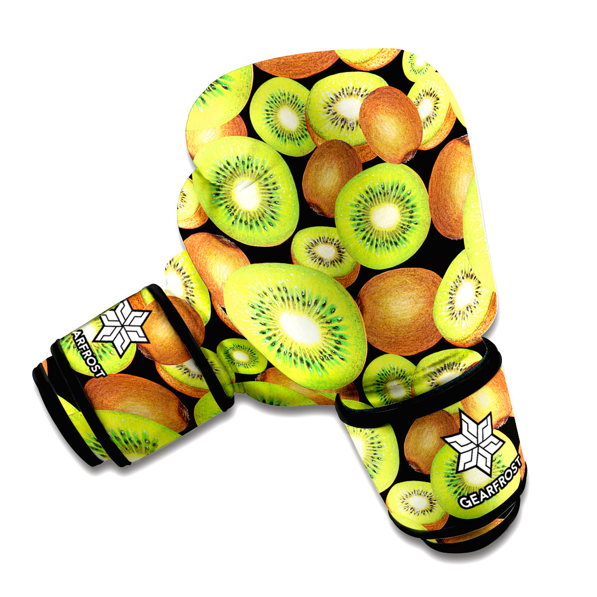 Watercolor Kiwi Pattern Print Boxing Gloves