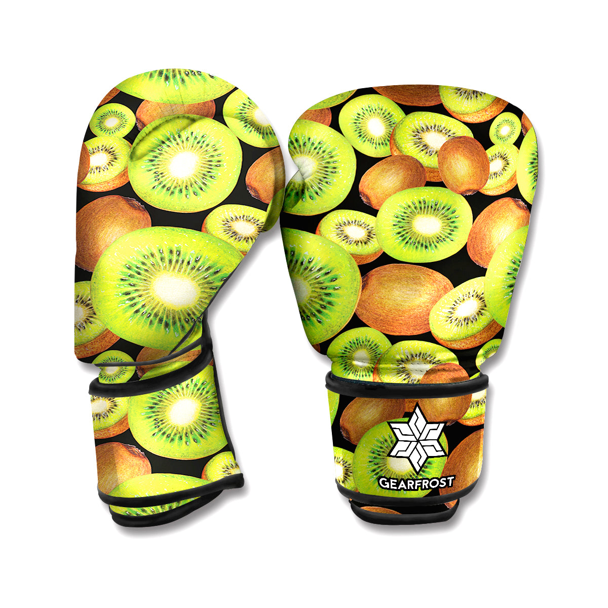 Watercolor Kiwi Pattern Print Boxing Gloves