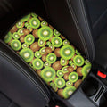 Watercolor Kiwi Pattern Print Car Center Console Cover