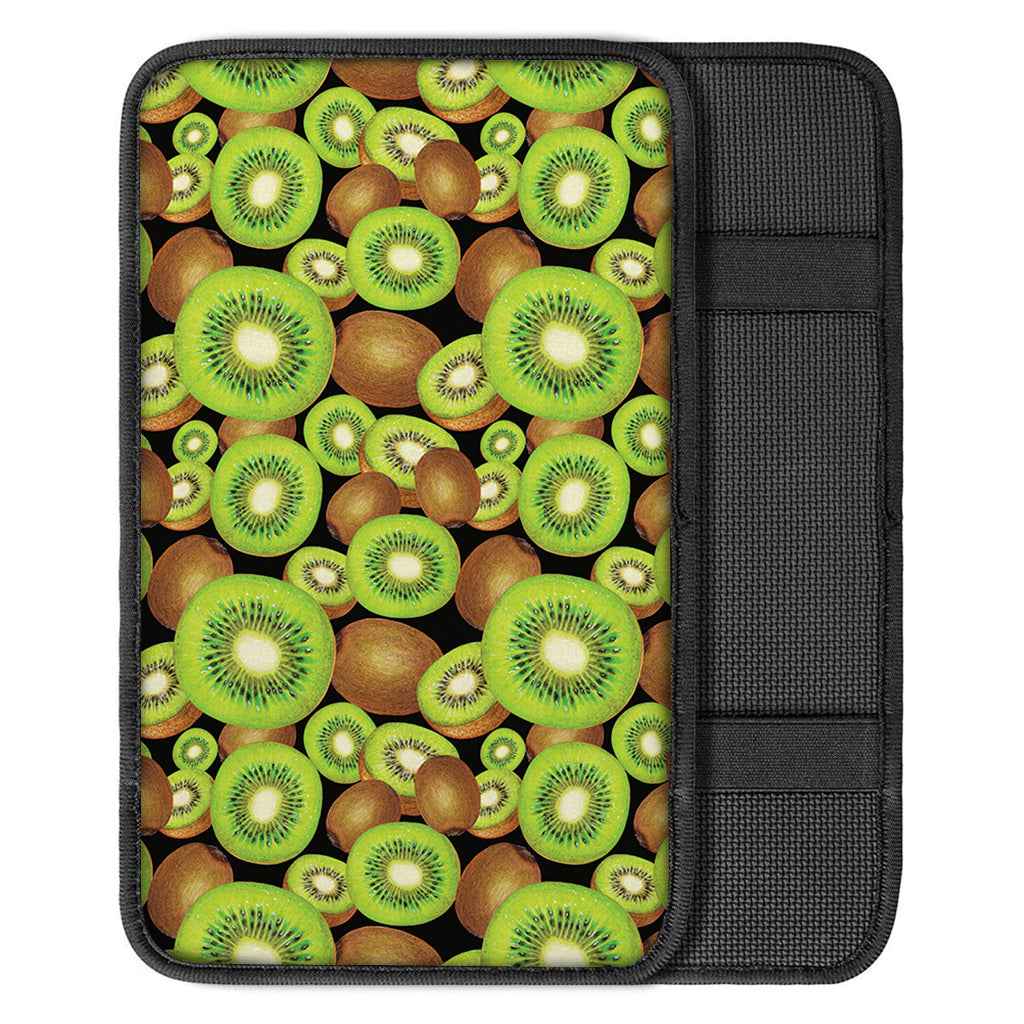 Watercolor Kiwi Pattern Print Car Center Console Cover