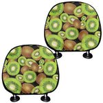 Watercolor Kiwi Pattern Print Car Headrest Covers