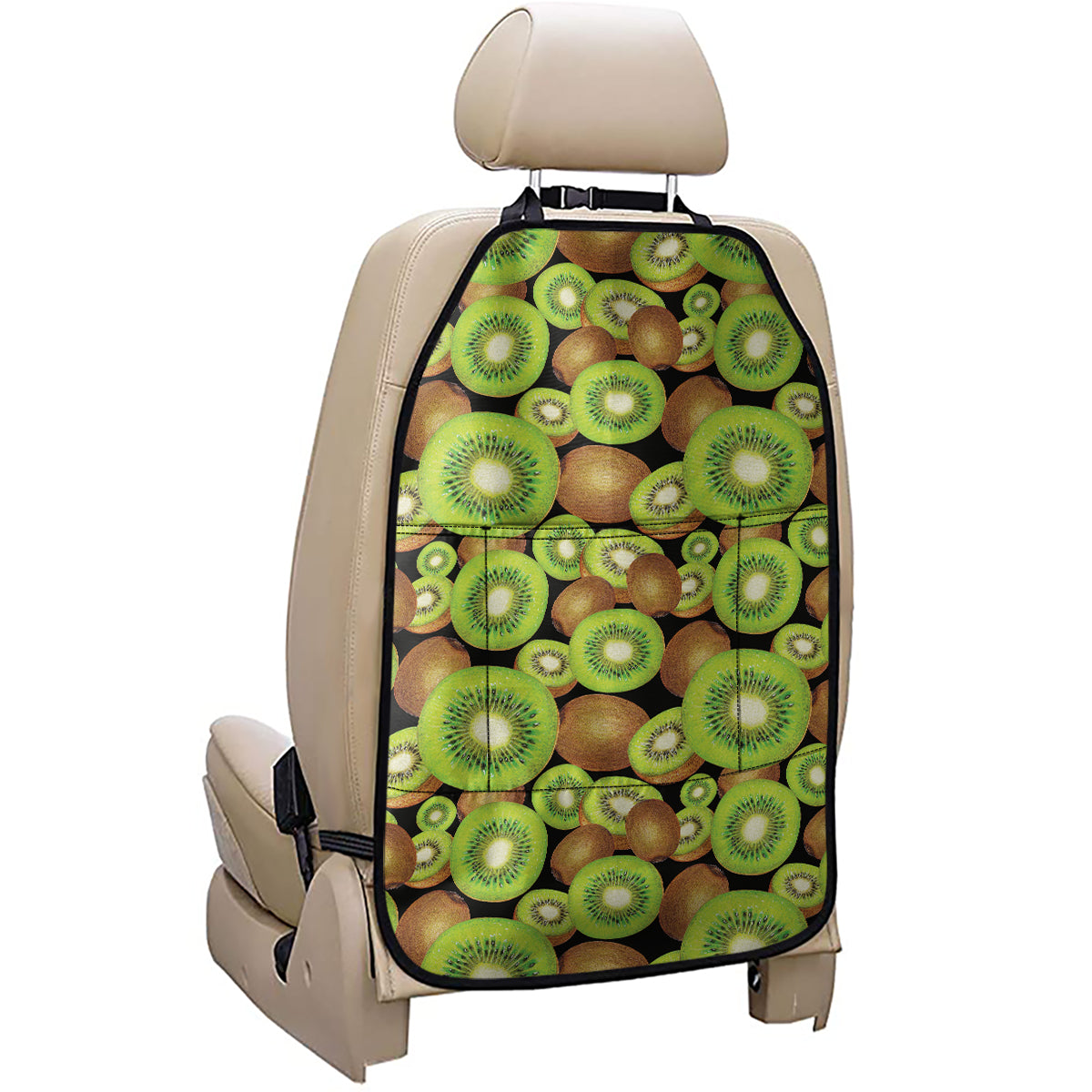 Watercolor Kiwi Pattern Print Car Seat Organizers